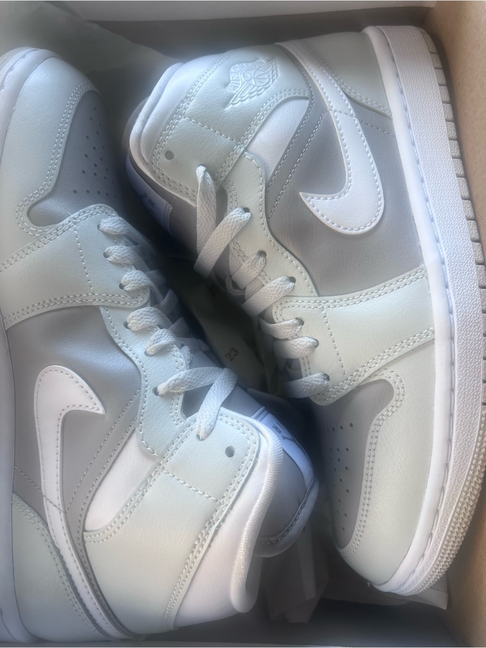 Jordan WMNS Air Jordan 1 Mid White Photon Dust